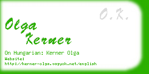 olga kerner business card